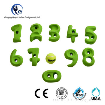 Numbers shape holds for preschool kids wall climbing